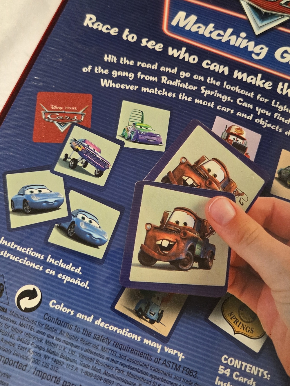 Disney Pixar Cars Matching Game - New - Picture 3 of 3